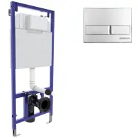 Инсталляция для унитаза Berges Novum L3 040213 с кнопкой смыва, хром