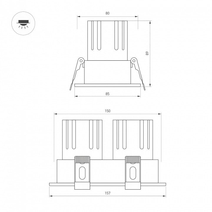 Встраиваемый светильник Arlight MS-FLOW 060936