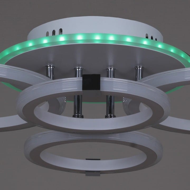 Потолочная люстра Reluce 06319 06319-3.3-04 WH+CR (RGB)