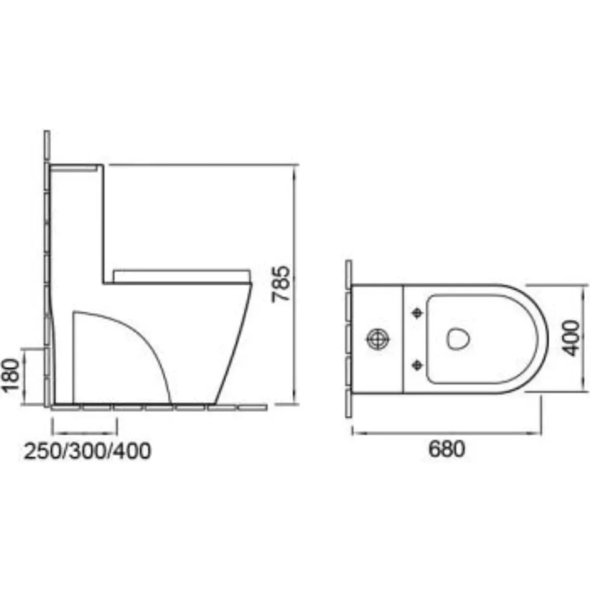 Унитаз-компакт SantiLine SL-5012 безободковый, с сиденьем микролифт, белый