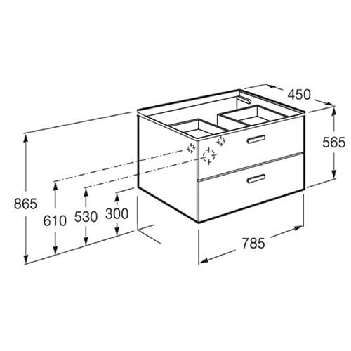 Тумба под раковину Roca Victoria Nord ZRU9000031 венге