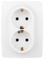 Розетка двойная без заземления Эра Эра 12 12-2106-01М