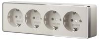 Розетка четверная с заземлением и со шторками Werkel Gallant W5072204