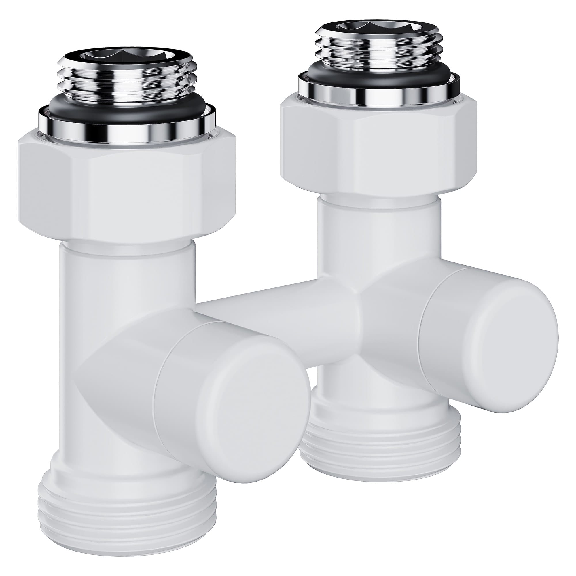Узел нижнего подключения Royal Thermo Design прямой 1/2"х3/4" EK (белый)
