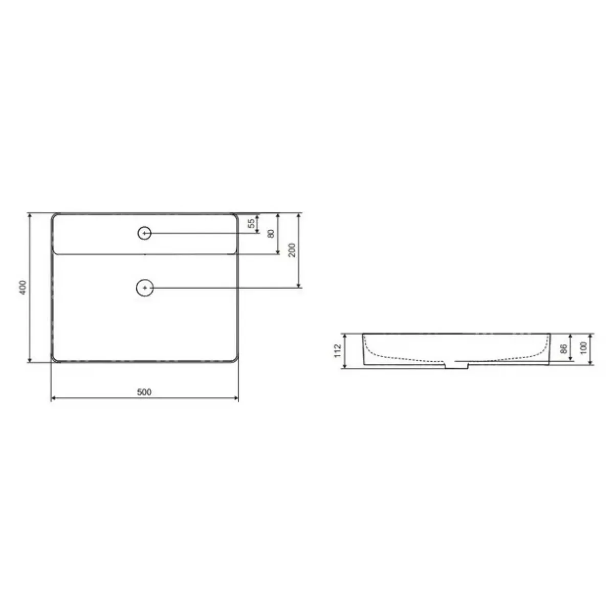 Раковина-чаша Excellent Rima 2.0 CEEX.4901.500.WH 50x40 см, накладная, белый