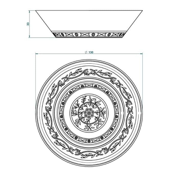 Блюдо THG Marquise blanc dcor Platine A7G.A02.4615 белый