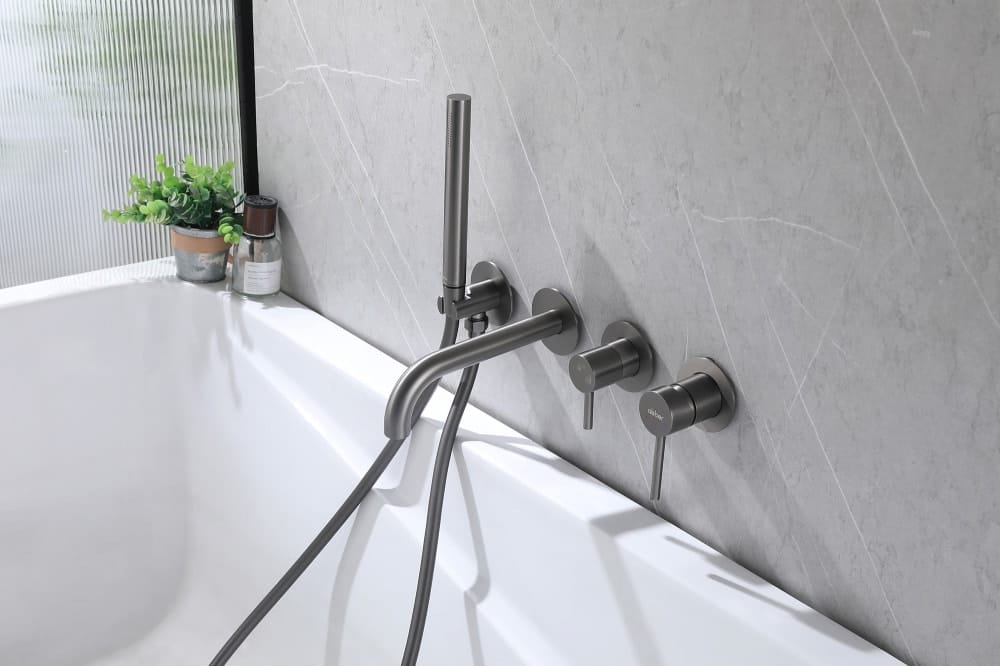 Смеситель для ванны Abber Wasser Kreis AF8130NG с душевым гарнитуром никель