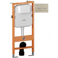 Инсталляция для унитаза Kludi Unifix 79101 + 30PP01N5 с кнопкой смыва, никель матовый