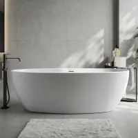 Акриловая ванна Abber AB9504 186x88,5 см, отдельностоящая, белый