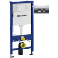 Инсталляция для унитаза Geberit DuofixBasic Delta50 458.103.00.1 + 115.135.21.1 с кнопкой смыва, хром