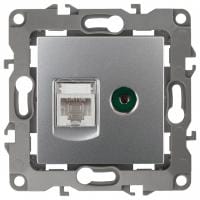 ТВ-розетка и розетка Ethernet RJ-45 без рамки Эра Эра 12 12-3110-03