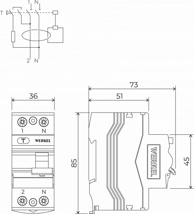 Устройство защитного отключения 1P Werkel Устройства защитного отключения W912P406