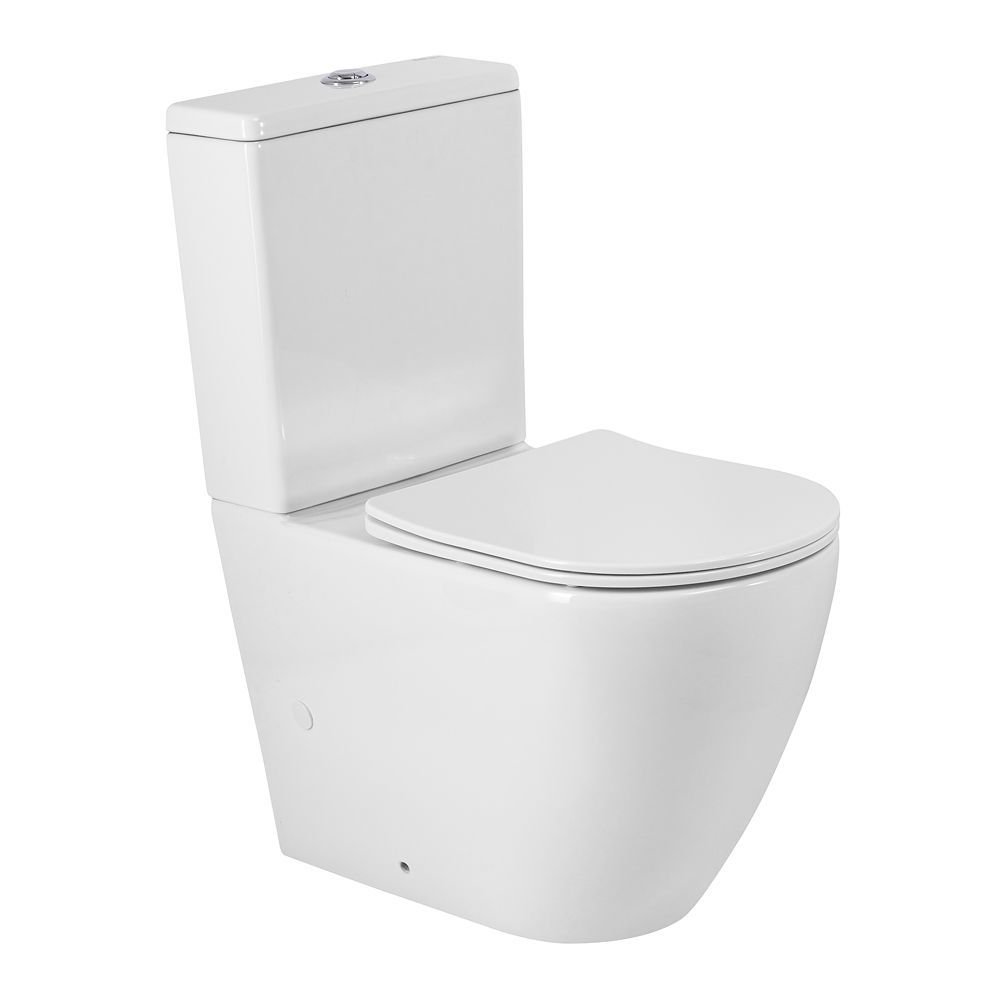 Унитаз-компакт безободковый с сиденьем и смывом TORNADO BelBagno SFERA-TOR BB2141CP-TOR/SC