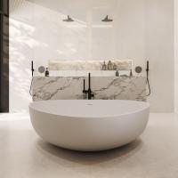 Ванна из искусственного камня Abber Stein 180x130 AS9608 белый матовый