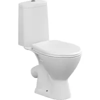 Унитаз-компакт Cersanit Just KO-JUS031-3/6-PL косой выпуск, с сиденьем микролифт, белый