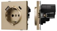 Розетка 2хUSB type A и C без рамки Arlight SCT-TENDO 054608