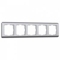 Рамка на 5 постов Werkel Stream (серебряный) W0052106