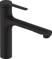 Смеситель для кухни hansgrohe Zesis M33 74801670 с вытяжным душем матовый черный