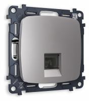 Розетка Ethernet RJ-45 и со шторками без рамки Ambrella Volt Quant MO512010