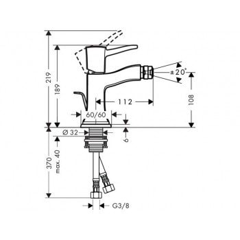 Смеситель для биде hansgrohe METROPOL CLASSIC 31320090