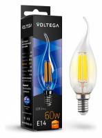 Лампа светодиодная Voltega свеча на ветру (Candle wind) 6Вт E14 6Вт 2800K 7017