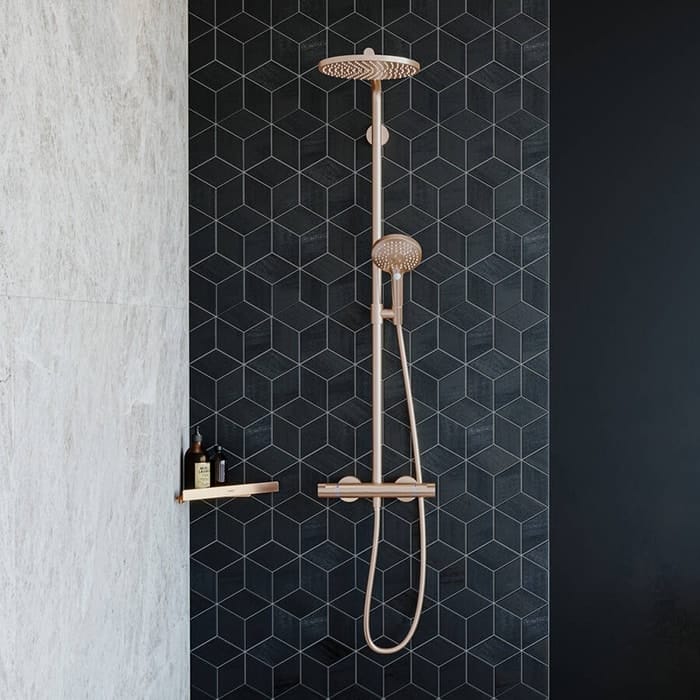 Угловая корзинка hansgrohe AddStoris 41741140 шлифованная бронза