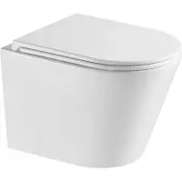 Унитаз подвесной Grossman GR-4478MSQ безободковый, торнадо, с сиденьем микролифт, белый матовый