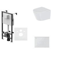 Комплект унитаз Damixa Cedar DX13C1700SC+DX00.I013.0201 инсталляцией и сиденьем