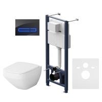 Комплект инсталляция с унитазом и клавишей AM.PM Inspire 2.0 IS450A38.50A1700 белый черный