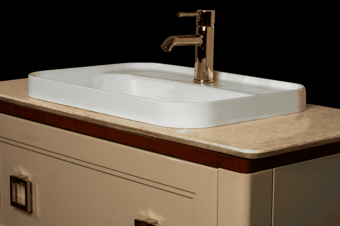 Тумба с раковиной Bagno Piu Tribeca 100 глянцевый капучино/золото