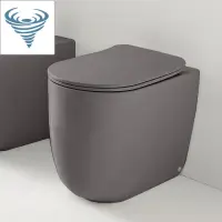 Унитаз приставной Kerasan Nolita 531989 безободковый, торнадо, железо матовое