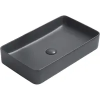 Раковина-чаша CeramaLux 78189MDH-2 60,5x35 см, накладная, серый матовый