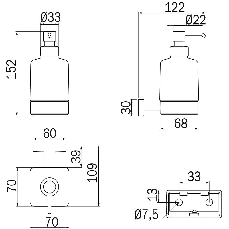 Дозатор для мыла Inda Lea A18120DR21 золотой