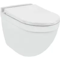 Унитаз подвесной Jaquar Solo SLS-WHT-6953BIUFSM безободковый, с сиденьем микролифт, белый