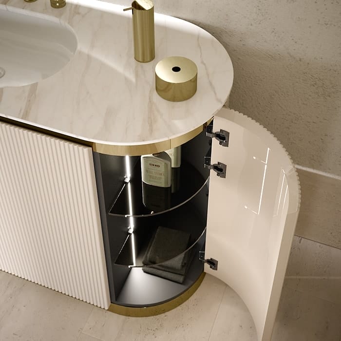 Комплект мебели Oasis Naos Композиция №2 146х56xh85см лак глянцевый/золото глянцевое