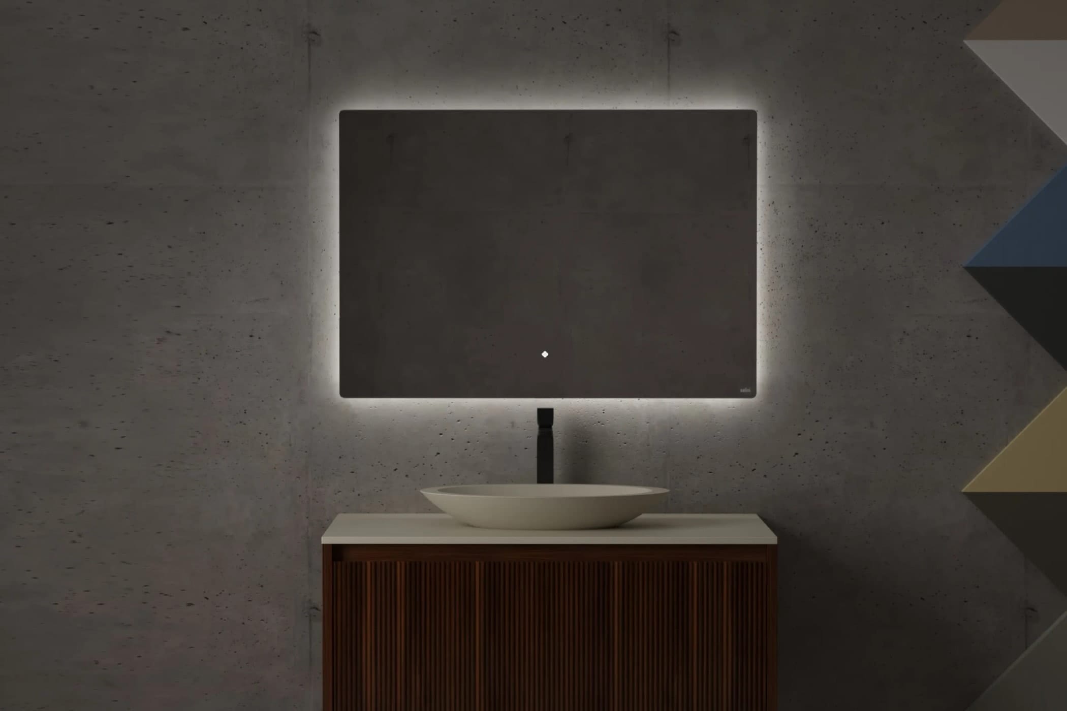 Зеркало Salini Ombra 100x90 27M011090BH с LED подсветкой