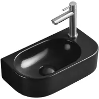 Раковина CeramaLux 78204LB 40x21,5 см L, рукомойник, черный глянец