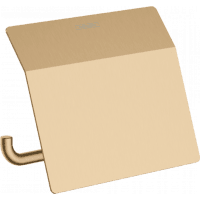 Держатель туалетной бумаги с крышкой hansgrohe AddStoris 41753140 шлифованная бронза