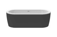 Фронтальная панель для ванны Cezares SLIM CENTRAL-180-SCR-NERO, черный