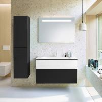 Тумба с раковиной Burgbad Fiumo 102 SFXN102F3958FOT02G0200C0001*1 графит матовый/белый матовый