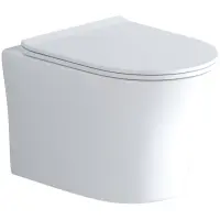 Унитаз подвесной Grossman GR-4475S безободковый, с сиденьем микролифт, белый