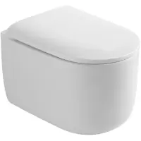 Унитаз подвесной Boheme Flow 969-SET-W безободковый, торнадо, с сиденьем микролифт, белый