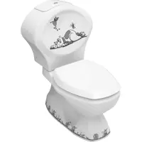 Унитаз-компакт Serel Children 8702DOGR вертикальный выпуск, с сиденьем микролифт, белый