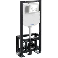 Инсталляция для унитаза WasserKRAFT Dill 61 61TLT.010.ME.BN02 с кнопкой смыва, никель