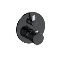 Термостатический смеситель для ванны и душа Kludi Balance 528108775 черный матовый/хром