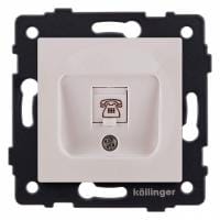 Розетка телефонная RJ-11 со штрокой, без рамки Kollinger  REA-009CM