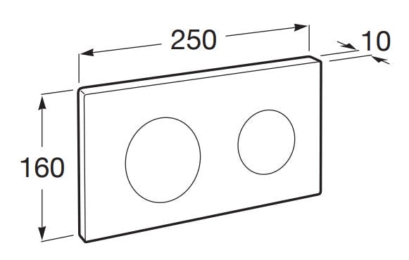 Клавиша смыва для инсталляции Roca PL-10 890089005 хром матовый