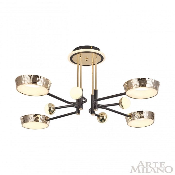 Потолочная люстра Arte Milano Ferrara-73210 273210/8 BK/GD