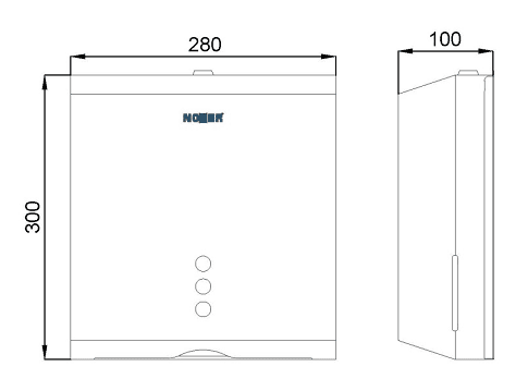 Диспенсер для бумажных полотенец Nofer 04006.B нержавеющая сталь глянцевый