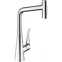 Смеситель для кухни hansgrohe Metris Select M71 320 2jet 73820000 с вытяжным душем хром